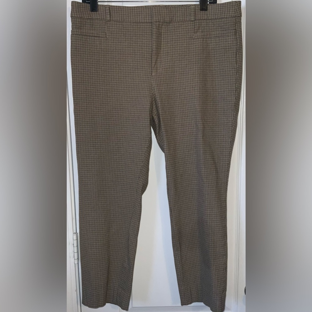 Banana Republic Sloan Brown Checkered Dress Pants 12S